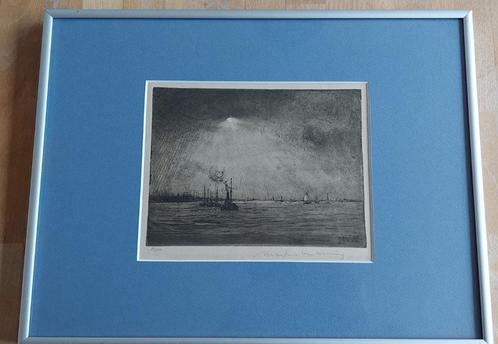 Martin van Waning, ets 11/100 gesigneerd., Antiek en Kunst, Kunst | Etsen en Gravures, Ophalen of Verzenden