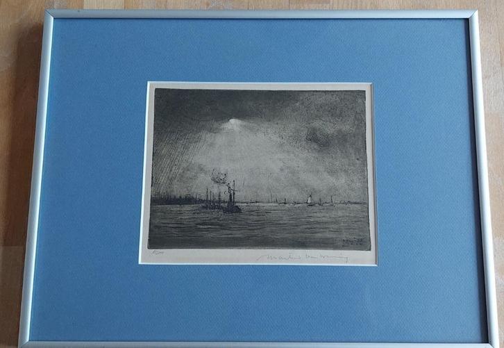 Martin van Waning, ets 11/100 gesigneerd., Antiek en Kunst, Kunst | Etsen en Gravures, Ophalen of Verzenden