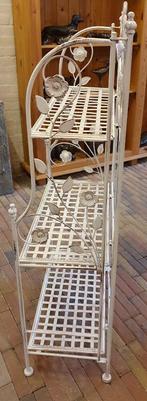 PLANTENREK / ETAGERE / 116 CM HOOG /METAAL //beige, Tuin en Terras, Tuinbeelden, Nieuw, Metaal, Info@huisentuindecoratiemarie.nl
