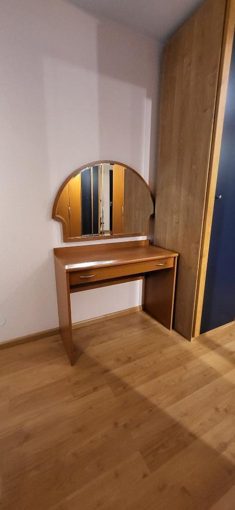 kaptafel+spiegel, Huis en Inrichting, Tafels | Kaptafels, Gebruikt, Minder dan 100 cm, 50 tot 100 cm, Hout, Ophalen