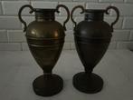 2 antieke koperen amfora vazen met oortjes, Ophalen of Verzenden