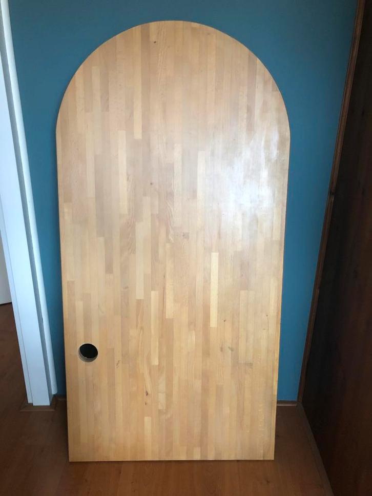 Houten bureaublad eventueel met 3 poten, Hobby en Vrije tijd, Stoffen en Lappen, Gebruikt, Overige materialen, 30 tot 120 cm, 30 tot 200 cm