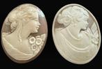 Cameo Agaat Amulet Set Camee Sieraden Camee, Sieraden, Tassen en Uiterlijk, Antieke sieraden, Verzenden, Overige materialen, Hanger