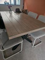 Massief eiken eettafel, Huis en Inrichting, Tafels | Eettafels, Ophalen, 50 tot 100 cm, Zo goed als nieuw, 150 tot 200 cm