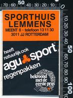 Sticker: Sporthuis Lemmens - Rotterdam - Agu Sport regenpakk, Overige typen, Ophalen of Verzenden, Zo goed als nieuw