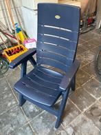 Hartman prestige tuinstoel blauw, Ophalen, Gebruikt, Kunststof, Verstelbaar