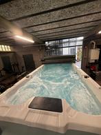 Jacuzzi met zwemspa, 6.5m, Balboa, energiezuinig, Tuin en Terras, Bubbelbaden en Hottubs, Ophalen of Verzenden, Gebruikt, Afdekzeil