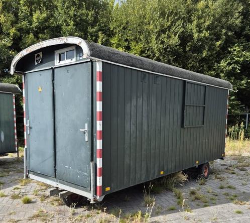 Mooie grote schaftwagen/werkplek/tinyhouse, Doe-het-zelf en Verbouw, Bouwketen en Schaftketen, Gebruikt, Ophalen
