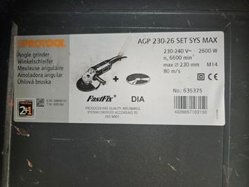 Protool Slijptol AGP 230-26 SYS MAX beschikbaar voor biedingen