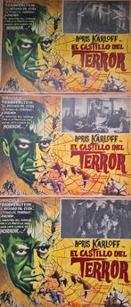 Drie oude Mexicaanse filmaffiches Frankenstein Dracula, Gebruikt, Ophalen of Verzenden, Film