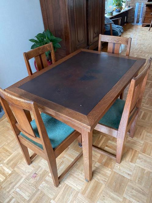 Art Deco Eettafel uit de jaren 30., Huis en Inrichting, Tafels | Eettafels, Gebruikt, 50 tot 100 cm, 150 tot 200 cm, Vijf personen of meer