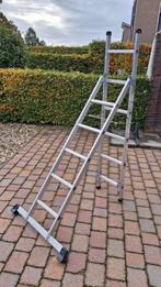 Verstelbare trap, Doe-het-zelf en Verbouw, Ladders en Trappen, Ophalen, Zo goed als nieuw, Ladder, 2 tot 4 meter