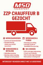 Zzp  chauffeur met eigen bakwagen gezocht, Vacatures, Vacatures | Chauffeurs, 33 - 40 uur, Overige niveaus, Freelance of Uitzendbasis
