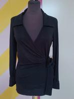 Sticky Fingers Zwarte striktop, overslag top, viscose mt M, Maat 38/40 (M), Zwart, Sticky Fingers, Ophalen of Verzenden