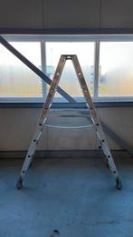 Dubbele aluminium trap - 8 treden inklapbaar EN 131 1.86m1, Ophalen, Gebruikt, Trap, Opvouwbaar of Inschuifbaar