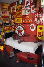 te ruil te koop 4 antiek trapauto emaillebord reclamebord, Ophalen, Gebruikt, Reclamebord