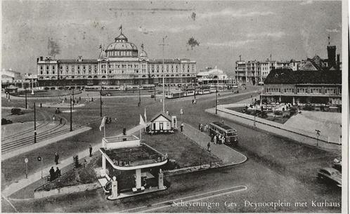 C244-Scheveningen,Gev.Deynootplein,Kurhaus,Shell benzinepomp, Verzamelen, Ansichtkaarten | Nederland, Gelopen, Zuid-Holland, Verzenden