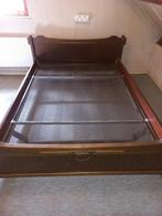 Bed tweepersoonsbed incl nachtkastjes spiegel donker eiken, Huis en Inrichting, Slaapkamer | Bedden, Ophalen, Tweepersoons, 140 cm