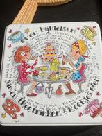 Blond Amsterdam Koekjestrommel / Bewaarblik, Ophalen of Verzenden, Gebruikt, Metaal, Minder dan 50 cm