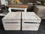 Twee fruitkistjes gebruikt als salontafel., Ophalen of Verzenden, Zo goed als nieuw