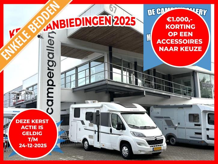 Adria Compact SL ENKELE BEDDEN LUCHTVERING DAKAIRCO CAMPER, Caravans en Kamperen, Campers, Bedrijf, tot en met 3, Half-integraal