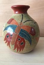 Vintage Pottery Vaas Vlinder 16 cm, Gebruikt, Overige kleuren, Aardewerk of Porselein, Ophalen of Verzenden