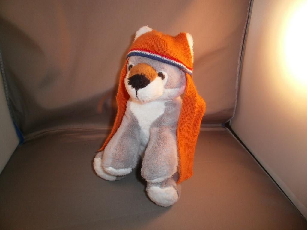 plus markt dieren wolf velours met mutsje kan af diverse, Ophalen of Verzenden, Nieuw, Overige typen