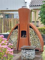 Cortenstaal tuinhaard | hout gestookt met houtoplag, Tuin en Terras, Tuinhaarden, Ophalen, Nieuw