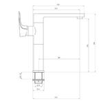 Luxe wastafelkraan, hoog , chroom , type SKWH-03-Gardenia, Verzenden, Nieuw, Chroom, Kraan