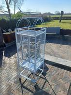 Papegaaien kooi compleet met bench en tak, Dieren en Toebehoren, Vogels | Hokken en Kooien, Ophalen, Zo goed als nieuw, Metaal