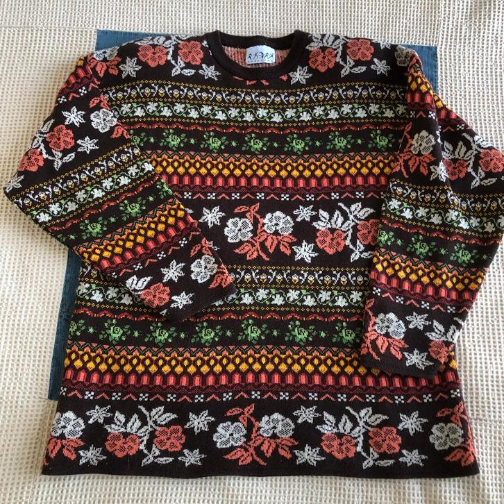 Vintage trui kleurig, Oilily look alike, Kleding | Dames, Truien en Vesten, Gedragen, Maat 42/44 (L), Overige kleuren, Ophalen of Verzenden