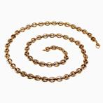 60cm 7mm Koffieboon Ketting Unisex Stalen Goud Kleur Schakel, Sieraden, Tassen en Uiterlijk, Kettingen, Overige materialen, Birgitta-Gracht 33, 6465 EL Kerkrade, Nederland