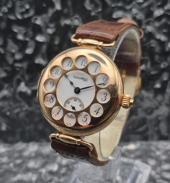Eberhard & Co. Semi Hunter Massief 14k Goud Mechanisch, Sieraden, Tassen en Uiterlijk, Horloges | Antiek, Polshorloge, Overige merken