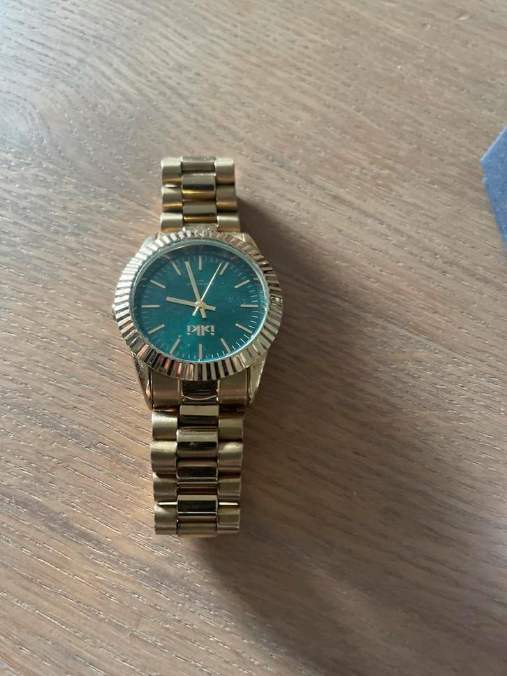 IKKI Goudkleurig Dameshorloge, Sieraden, Tassen en Uiterlijk, Horloges | Dames, Zo goed als nieuw, Polshorloge, Overige merken