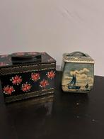 2 Vintage Blikken - Decoratief, Ophalen of Verzenden, Gebruikt, Metaal, Minder dan 50 cm