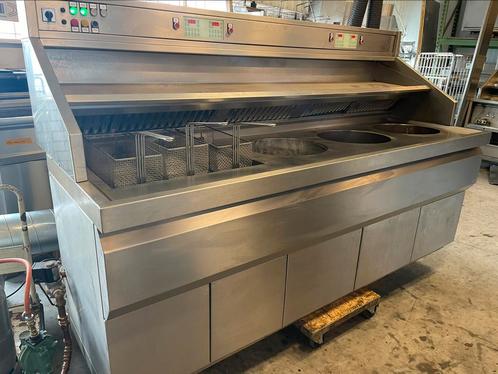 bakwand propaangas 3 rond 1 vierkant, Zakelijke goederen, Horeca | Keukenapparatuur, Fornuis, Frituur en Grillen, Gebruikt, Ophalen of Verzenden