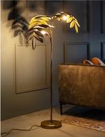 Chique gouden vloerlamp palmboom Unbeleafable By-Boo, Ophalen, Bohemian chique jungle, Zo goed als nieuw, Metaal