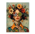 Bloemenmeisje Canvas 70x50 - Nieuw!, Antiek en Kunst, Ophalen of Verzenden