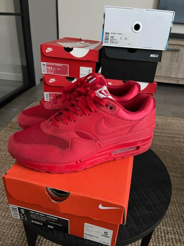 Nike Air Max 1 Tonal Red, Kleding | Heren, Schoenen, Zo goed als nieuw, Sneakers of Gympen, Overige kleuren, Ophalen of Verzenden