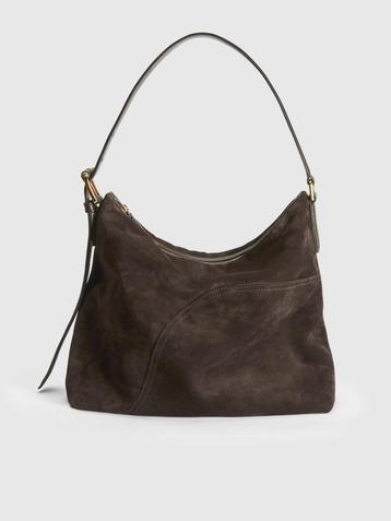 atp atelier bassano walnut suede tote bag schoudertas beschikbaar voor biedingen