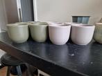 Mini Bloempotjes Set - Keramiek & Boho Stijl, Rond, Ophalen of Verzenden, Zo goed als nieuw, Balkon
