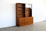 vintage wandkast | boekenkast | jaren 60 | Zweeds, Gebruikt, Verzenden, ., Glas
