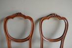Prachtige set van 2 gespiegelde mahonie Art Deco stoelen., Antiek en Kunst, Verzenden