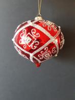 Rood zilveren kerstbal kegel Kurt S. Adler, Diversen, Kerst, Verzenden, Nieuw