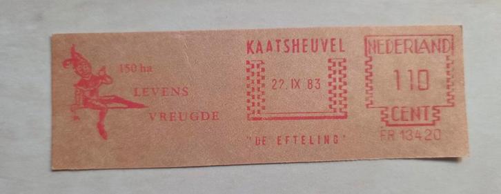 472) ROODFRANKERING DE EFTELING KAATSHEUVEL 1983, Verzamelen, Efteling, Overige typen, Ophalen of Verzenden