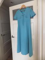 lange vintage jurk, avondjurk, blauw glittertje, maat 36 38, Ophalen