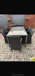 Mooie Tuinset - 6 Zitplaatsen - Wicker, Tuin en Terras, Tuinsets en Loungesets, Eettafel, 6 zitplaatsen, Ophalen of Verzenden