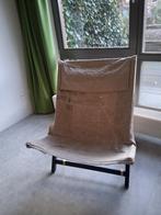 inklapbare vintage exclusieve stoel/fauteuil, Scandinavië, Huis en Inrichting, Ophalen, Gebruikt, Overige kleuren, Stof