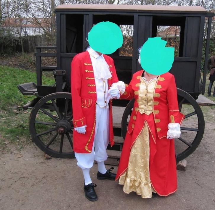 Markies en markiezin kostuums /  Dickens / Victoriaans ., Kleding | Dames, Gelegenheidskleding, Gedragen, Overige typen, Maat 42/44 (L)