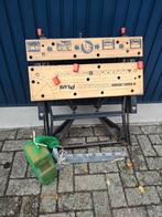 Workmate met klossen en verlengstukken, Doe-het-zelf en Verbouw, Ophalen, Gebruikt, 70 tot 120 cm, Bankschroef